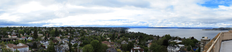 Panoramic view of Seattle neighborhood