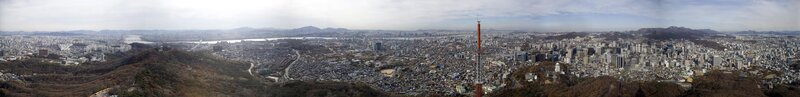 Panoramic view of Seoul cityscape