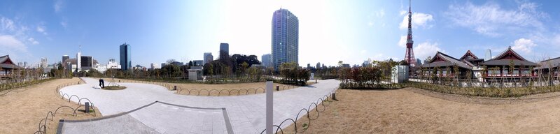 Panoramic view of Tokyo skyline