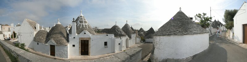 Panoramic view of trulli houses