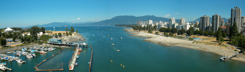 Panoramic view of Vancouver harbor