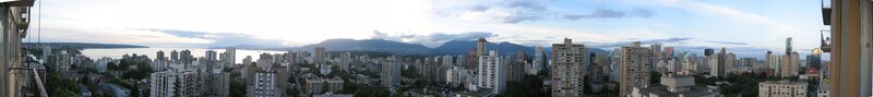 Panoramic view of Vancouver skyline