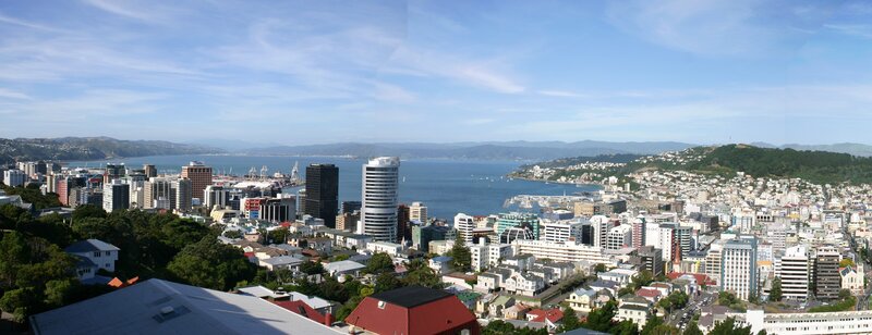 Panoramic view of Wellington city