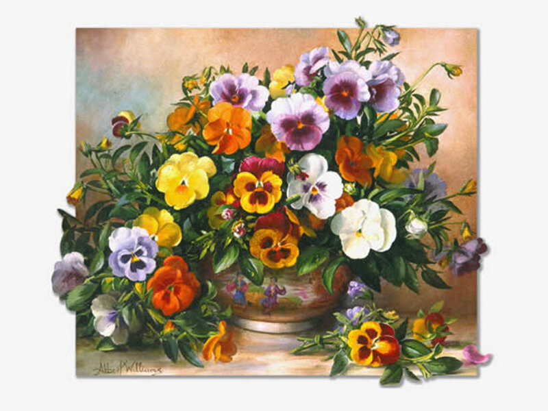 Pansy Bouquet in Vase