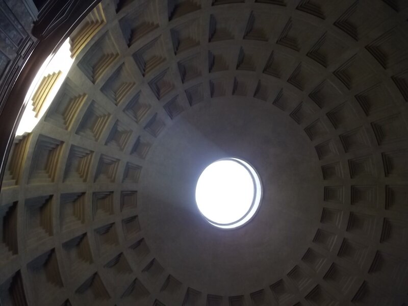 Pantheon Dome Interior — Gray, Serene, Photograph
