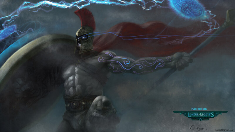 Pantheon warrior with lightning