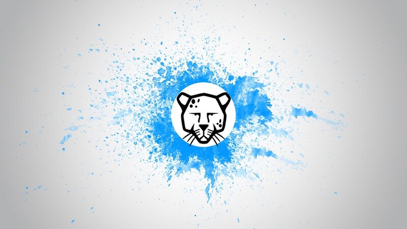 Panther Head Logo — Blue, Dynamic, Digital Art