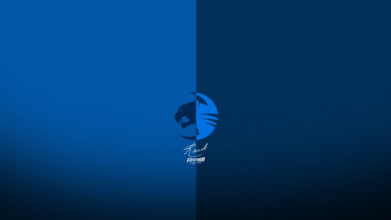 Panther Logo on Blue Background
