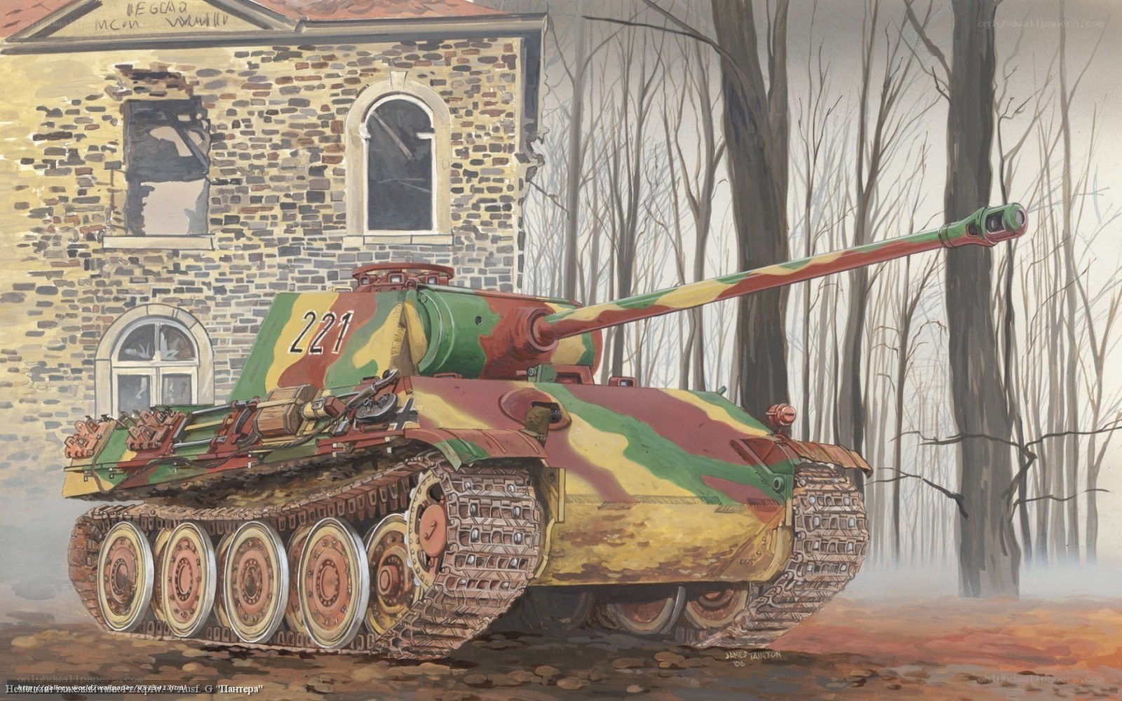 Panther tank in forest