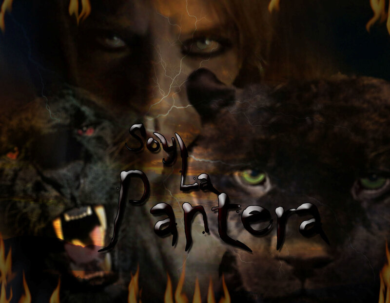 Panther with Glowing Eyes — Black