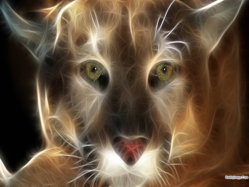 Panther with Glowing Eyes — Brown
