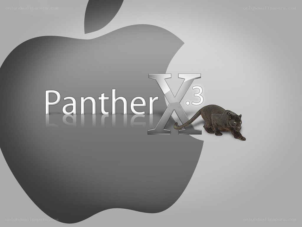 Panther X.3 logo with apple