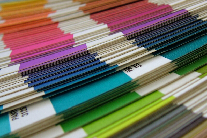 Pantone color swatch stack
