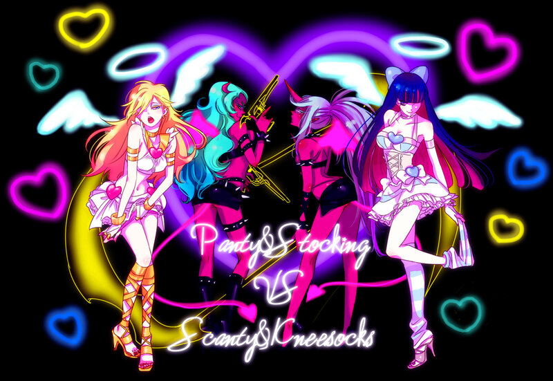 Panty and Stocking vs Scanty and Kneesocks