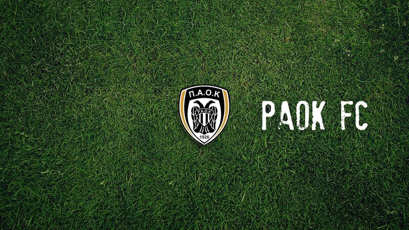 PAOK FC logo on grass