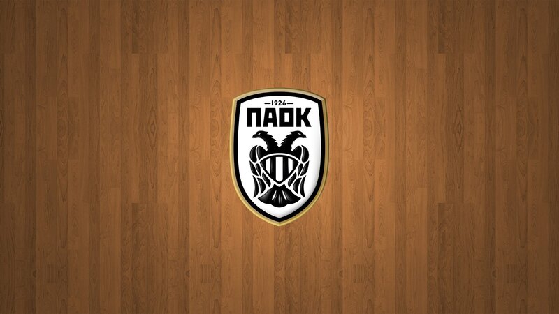 PAOK FC logo on wood