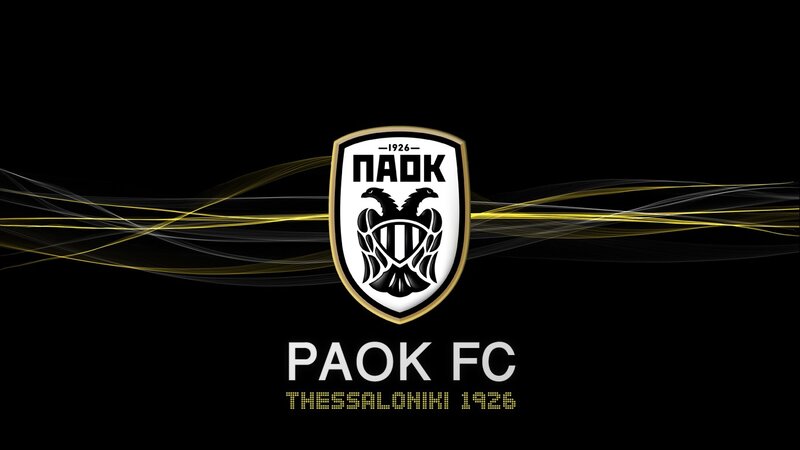 PAOK FC logo with dynamic lines
