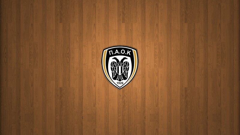 PAOK logo on wood background