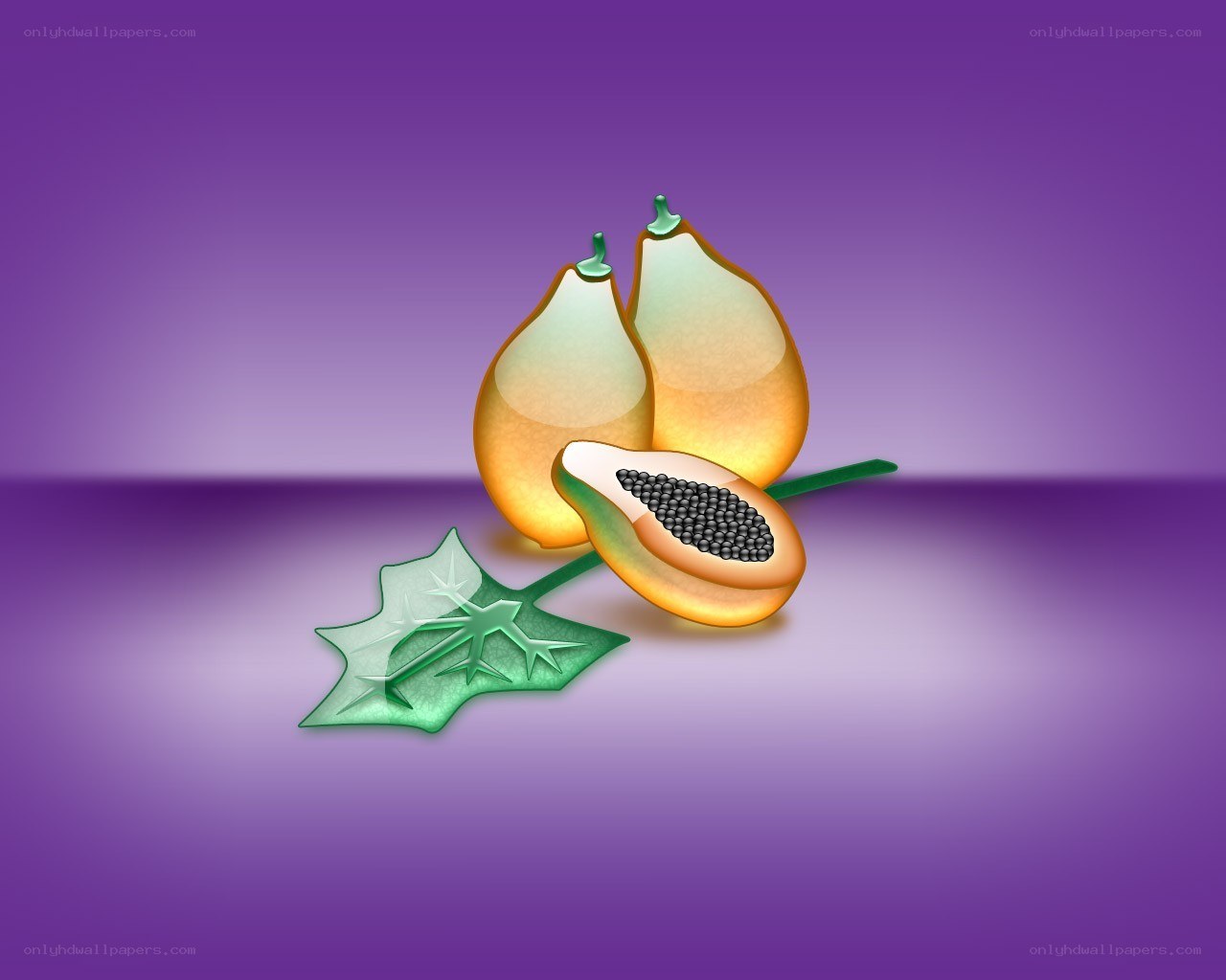 papaya fruit illustration
