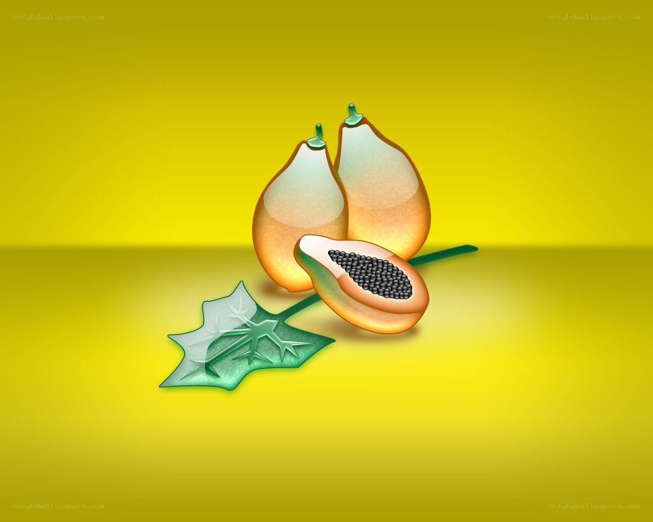 papaya fruit illustration