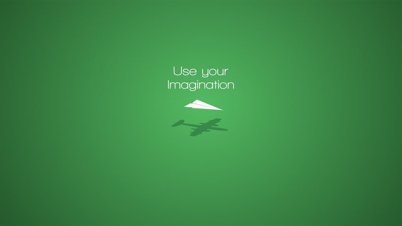 Paper Airplane and Shadow — Green, Calm, Minimalist, Text