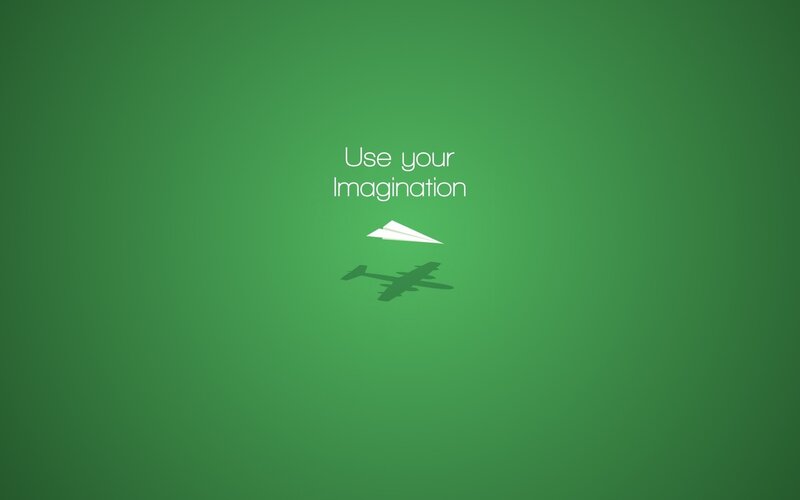 Paper Airplane and Shadow — Green, Calm, Minimalist