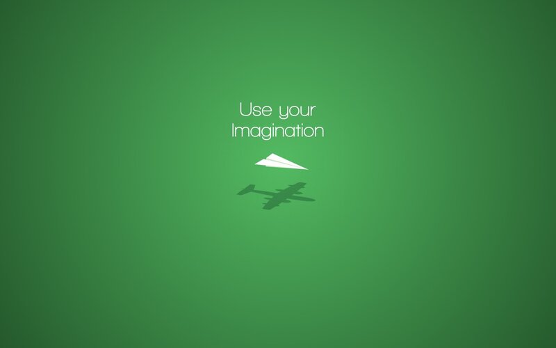 Paper Airplane and Shadow — Green