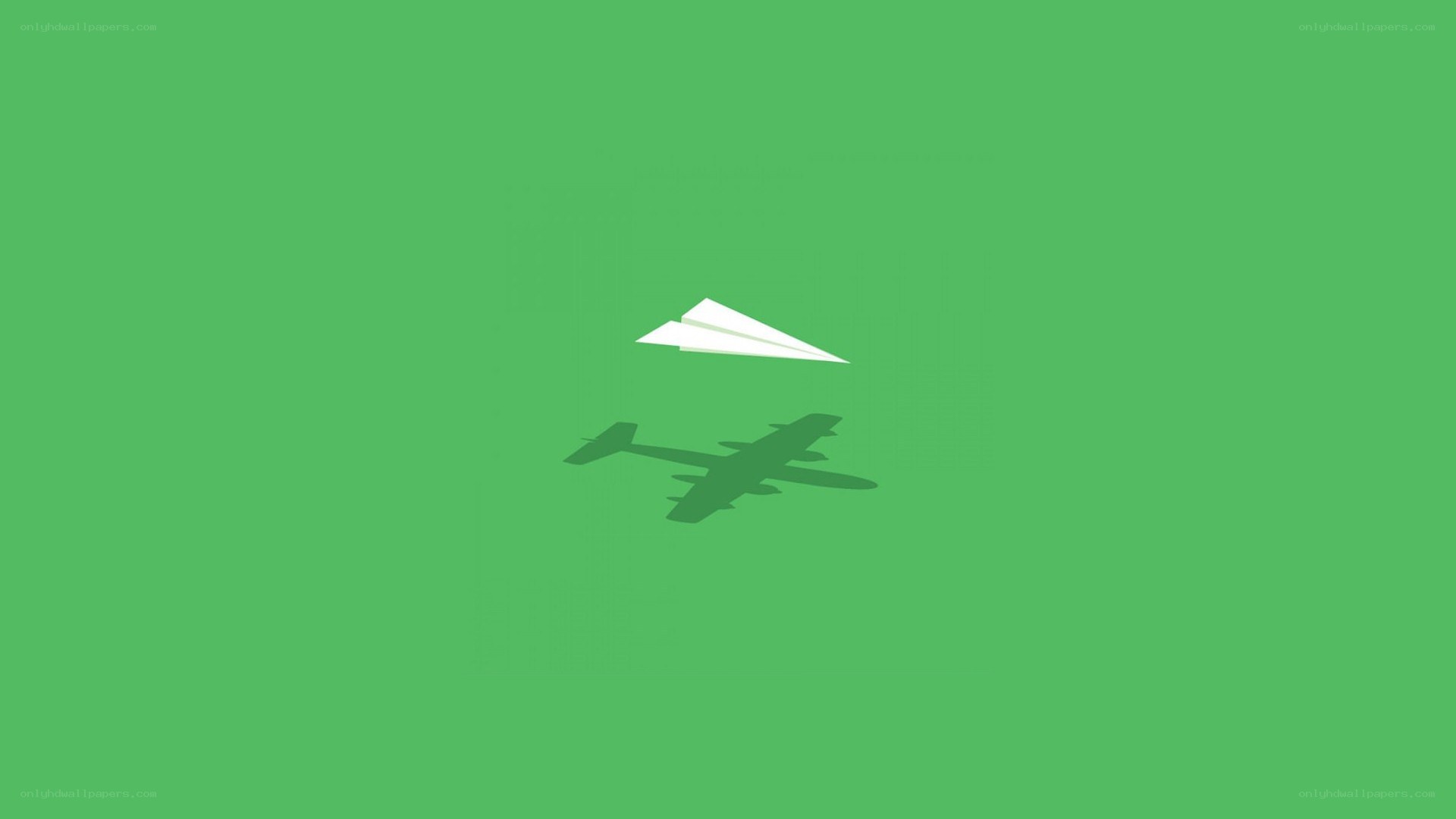 Paper airplane and shadow
