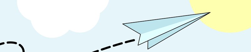 Paper airplane flying in the sky