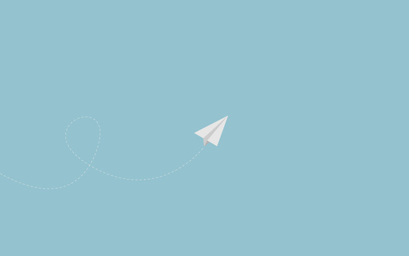 paper airplane flying