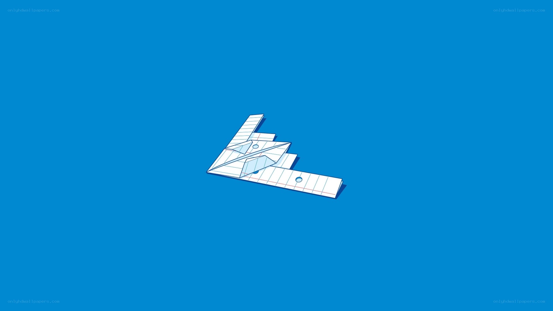 paper airplane on blue background