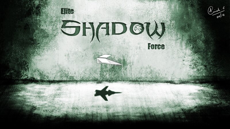Paper Airplane Shadow — Green, Dark, Dramatic