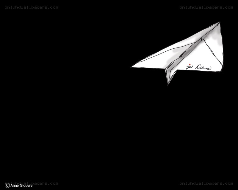 Paper airplane with message