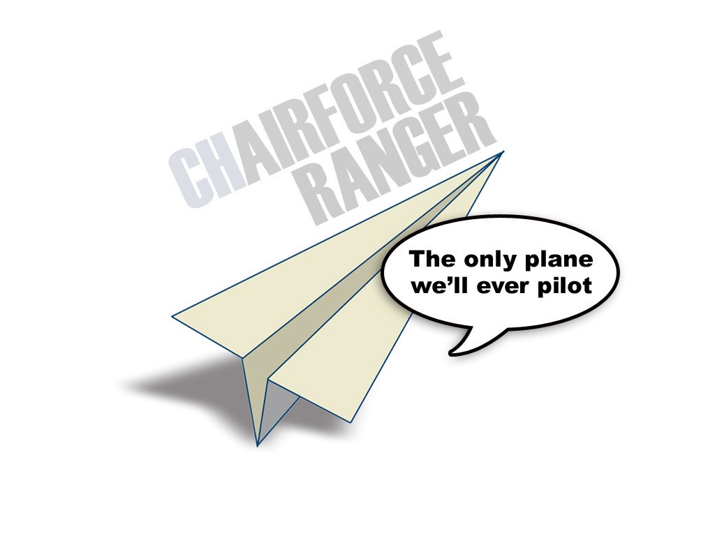 Paper airplane with quote