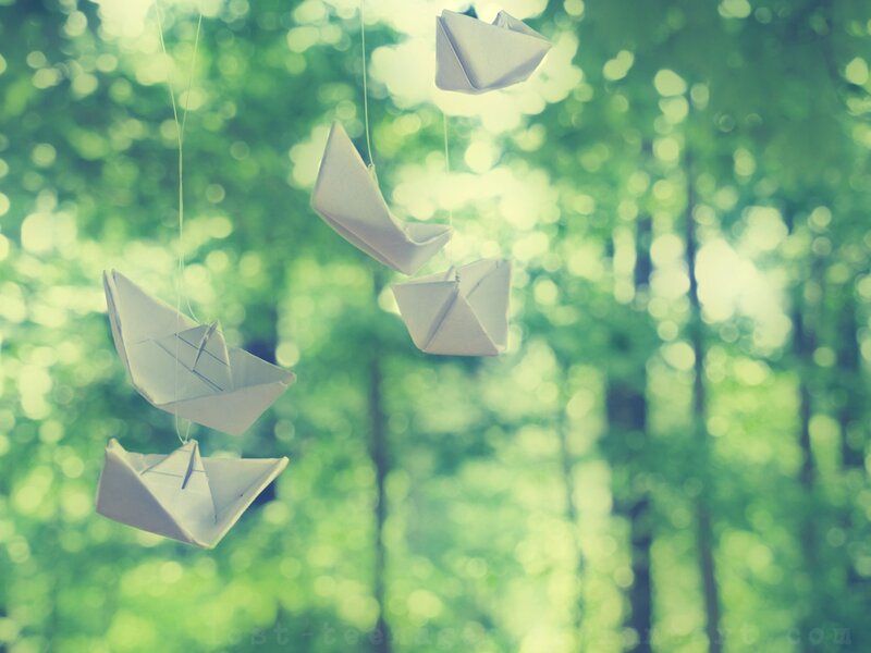 Paper Boats Hanging