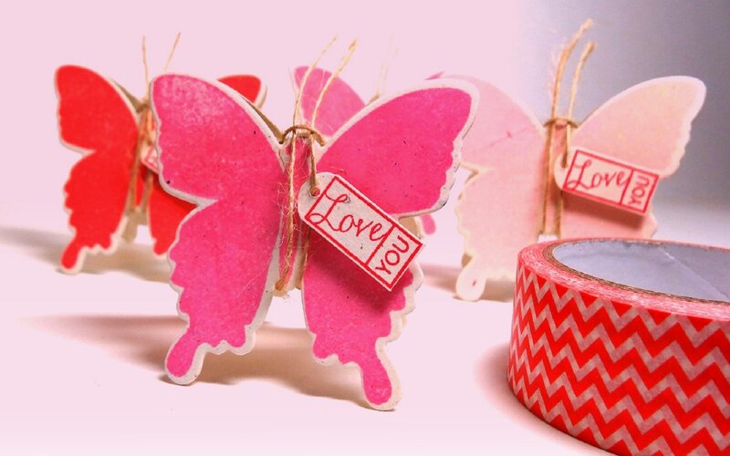 Paper Butterflies with Tags