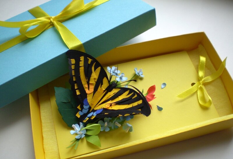 Paper Butterfly in Box