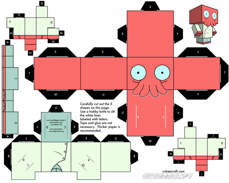 paper craft template of a character