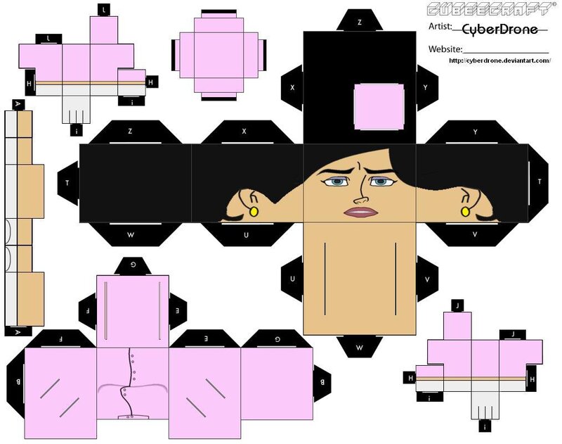 paper craft template of character