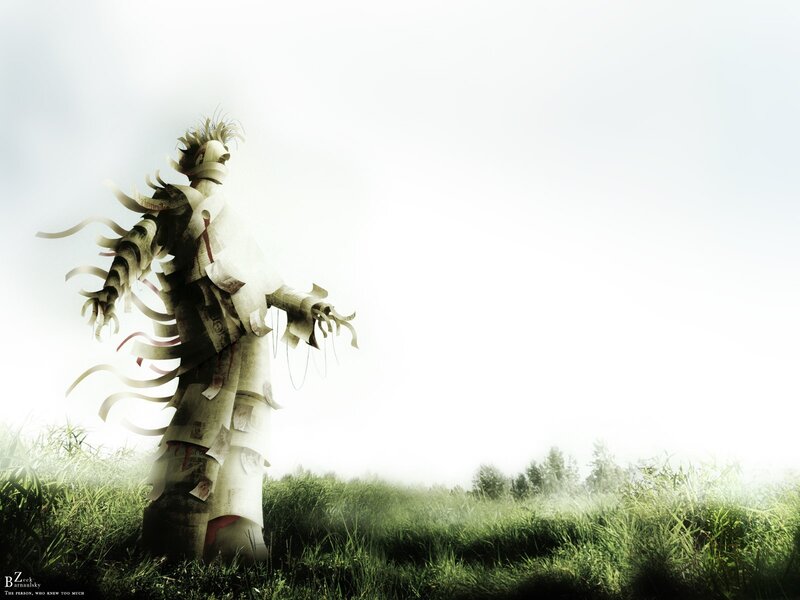 Paper Creature in Field