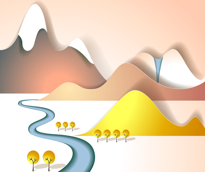 Paper-cut Landscape