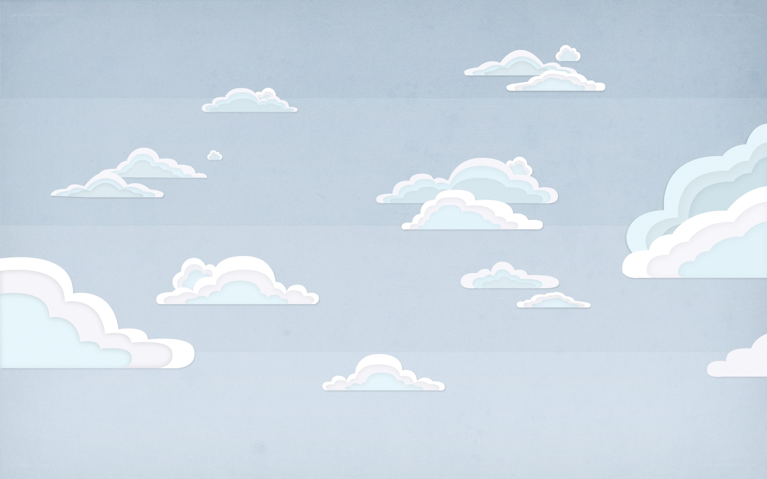paper cutout clouds in sky