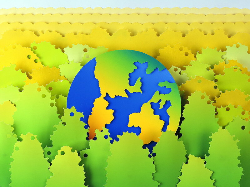 Paper Cutout Globe