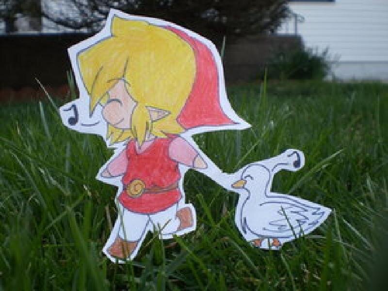 Paper Cutout of Link