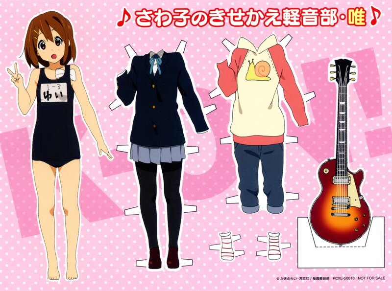 paper doll of anime character