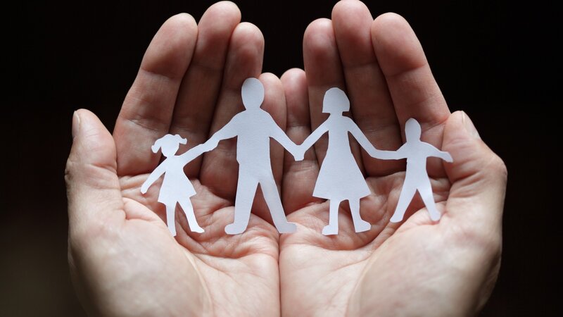 Paper Family Cutout — White