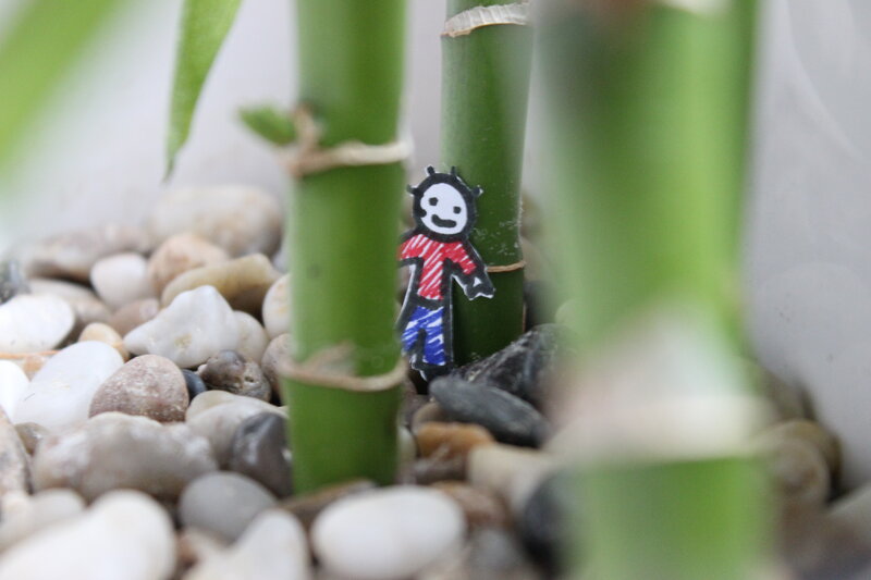 Paper Figure in Bamboo