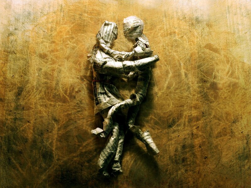 Paper figures embracing
