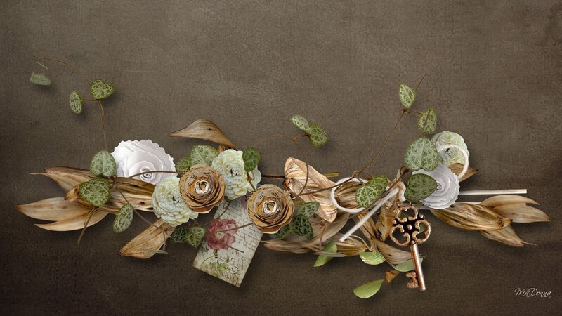 Paper Flower Arrangement — Brown