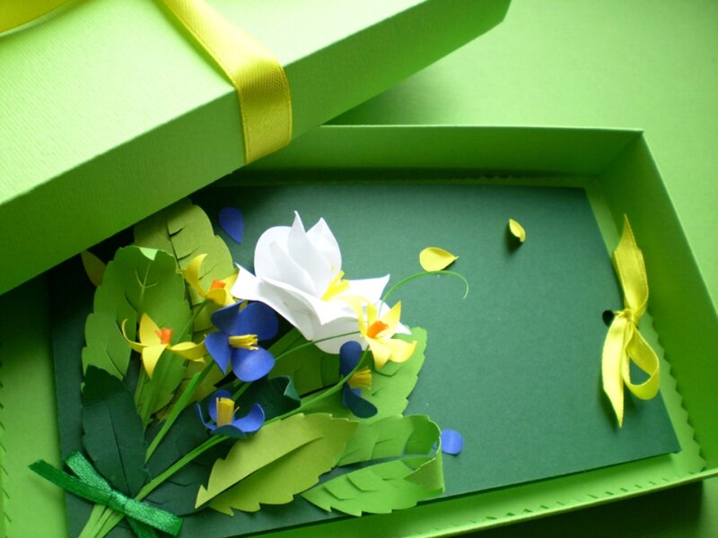 Paper Flower Bouquet — Green, Calm